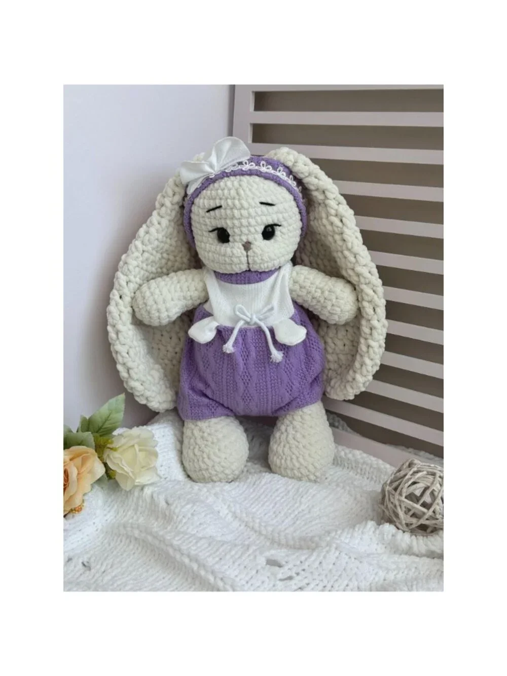 Handmade Crochet Bunny Plushie, Amigurumi Rabbit Toy, Stuffed Bunny, Plush Toys